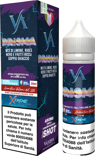 Valkiria Prisma Xtreme Liquido Shot 20ml Frutti Rossi Ribes Limone Ghiaccio