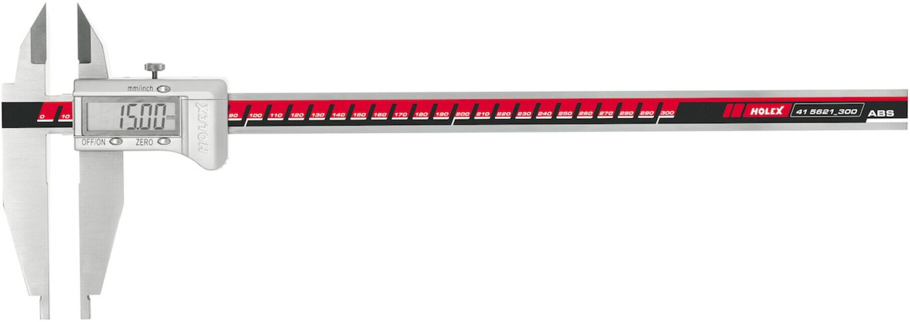 Holex Digitaler Messschieber ABS mit Messspitzen 300 mm   mit Feststellschraube und Datenausgang, 415621 300)