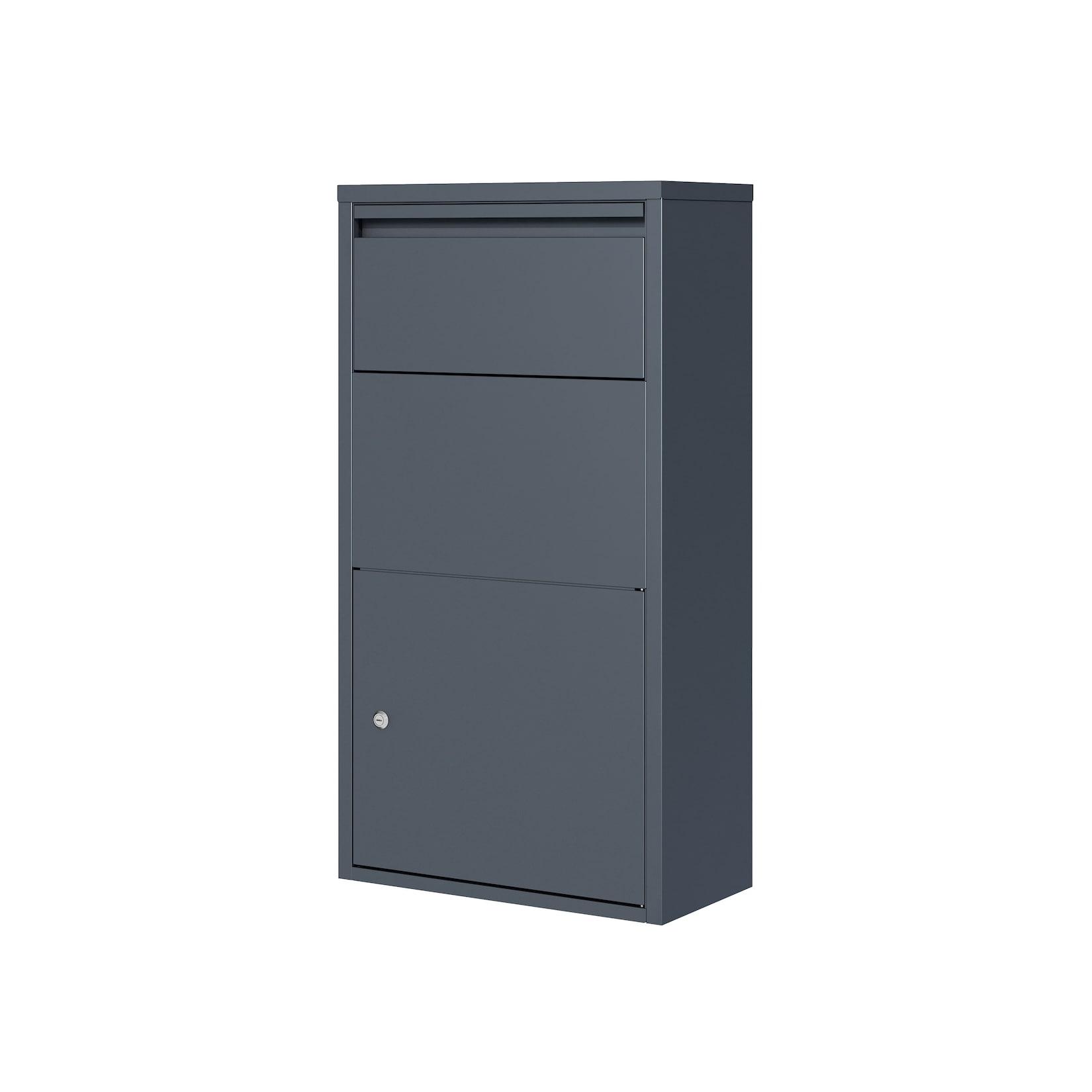 Westmann Briefkasten mit Paketbox Pollux freistehend Anthrazit 22x44x82cm