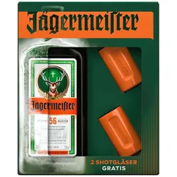 Jägermeister Onpack mit 2x Shotgläser - Kräuterlikör