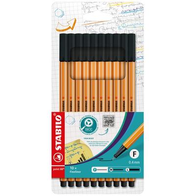 STABILO Fineliner - point 88 - 10er Pack - schwarz