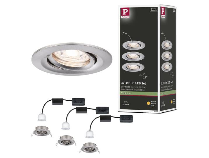 Paulmann LED encastré Nova Mini Set de base orientable