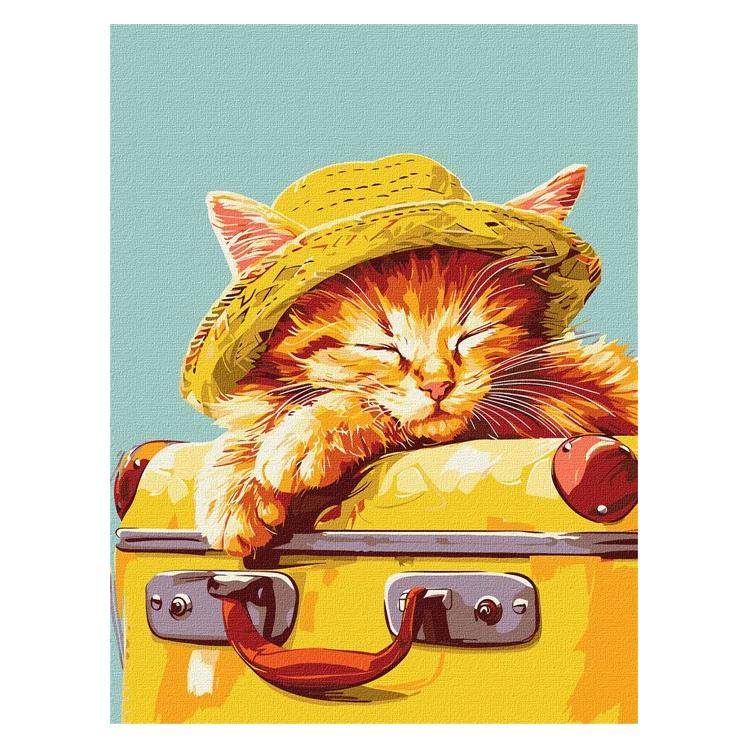 Ideyka Malen nach Zahlen - Schlafende Katze 30 x 40 cm (KHO6612)