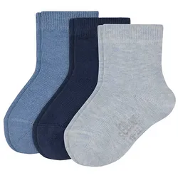 3er Pack s.Oliver Originals Baumwolle Baby-Socken 5203 - ciel mix 15-18