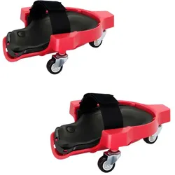 Relaxdays Knieschoner auf Rollen Rot,Schwarz