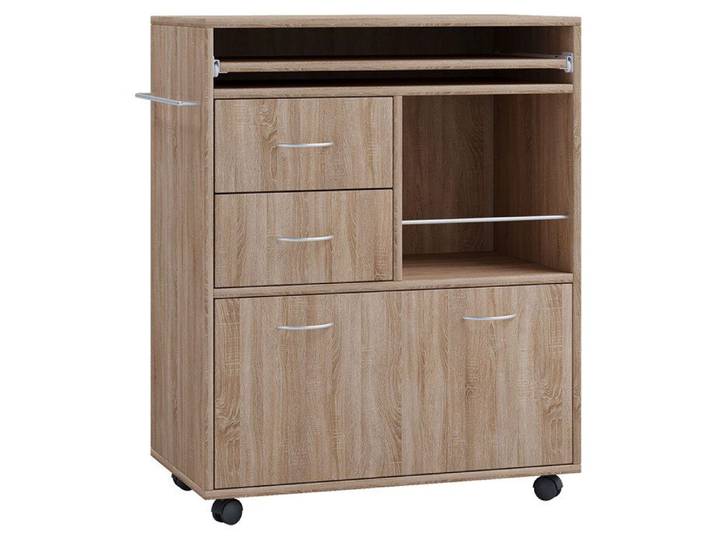 Kicha module de cuisine sur roulettes décor chêne.