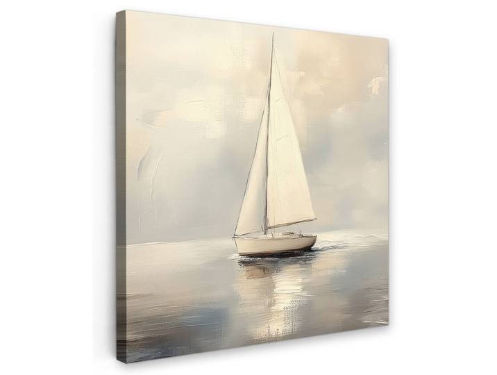 LEINWANDBILD Segelschiff - Meer - Bewölkt Deko Groß 90x90 cm