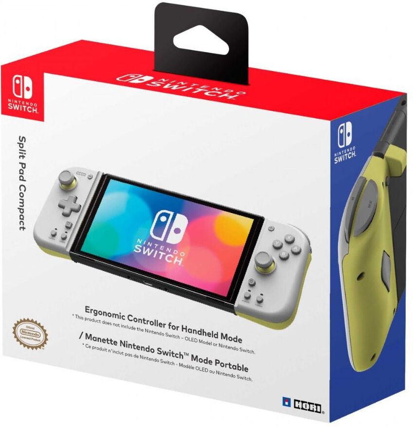 Hori Split Pad Compact Peliohjain Harmaa/Keltainen Nintendo Switch