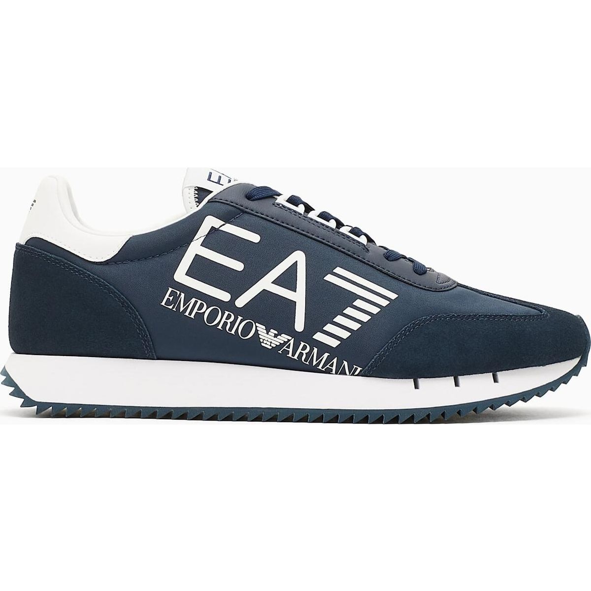 EA7 Sneaker - Sneaker Black White Vintage Nylon+cow Suede+pu Calf+wet Pu+tpu Eyelet navy+white (MB198) 13 7X000541 AF18609-MB198-13