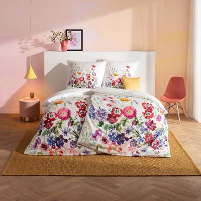 Bettwäsche ESTELLA "Rayen", bunt (985, multicolor), B/L: 155cm x 220cm, 1 Stk., 1 Stk., Satin, B/L: 80cm x 80cm, 2, Satin, Obermaterial: 100% Baumwolle, Bettwäsche, Bettwäsche, Gefertigt aus 100% Baumwolle.