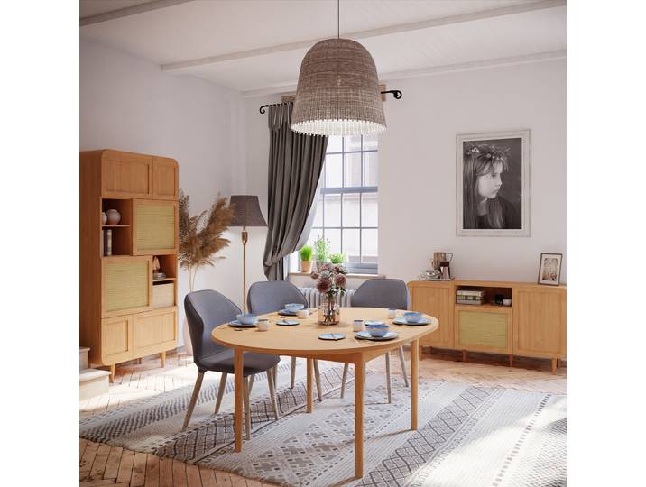 Table extensible 130 x 78 x 130cm Marron