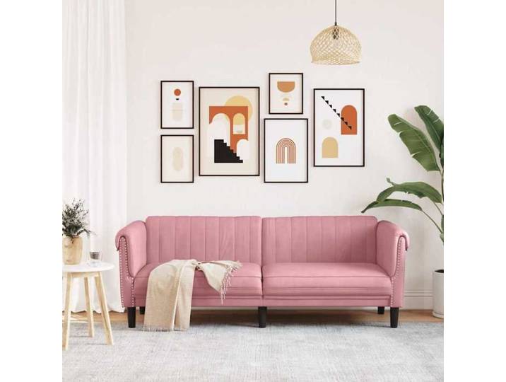 Rose SOFA - PHSH - Canapé avec 3 places - contemporain - rose velours C1894