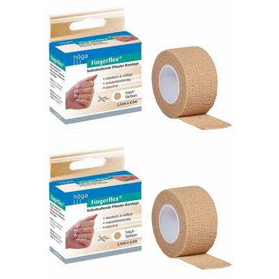 Fingerflex 2,5 cmx4,5 m hautfarben latexfrei 2x 2x1 St Pflaster