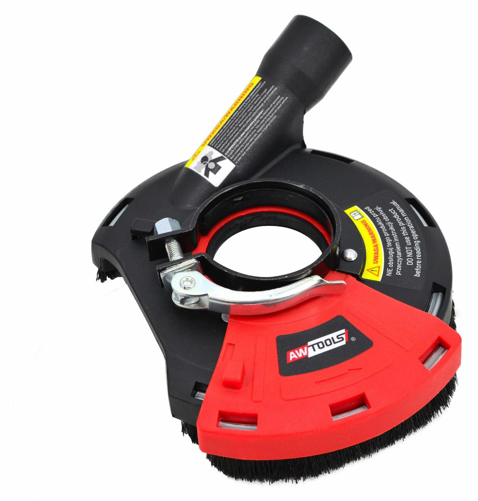 AWTools stofafzuiging voor haakse slijpmachine, geschikt voor modellen van 180-230 mm