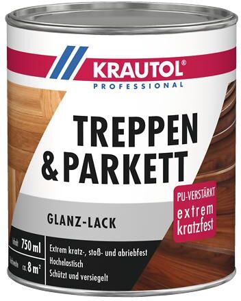 KRAUTOL Treppen- und Parkettlack glänzend farblos, 2,5 l