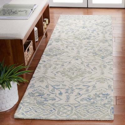 SAFAVIEH Handmade Dip Dye Nicki Floral Wool Rug