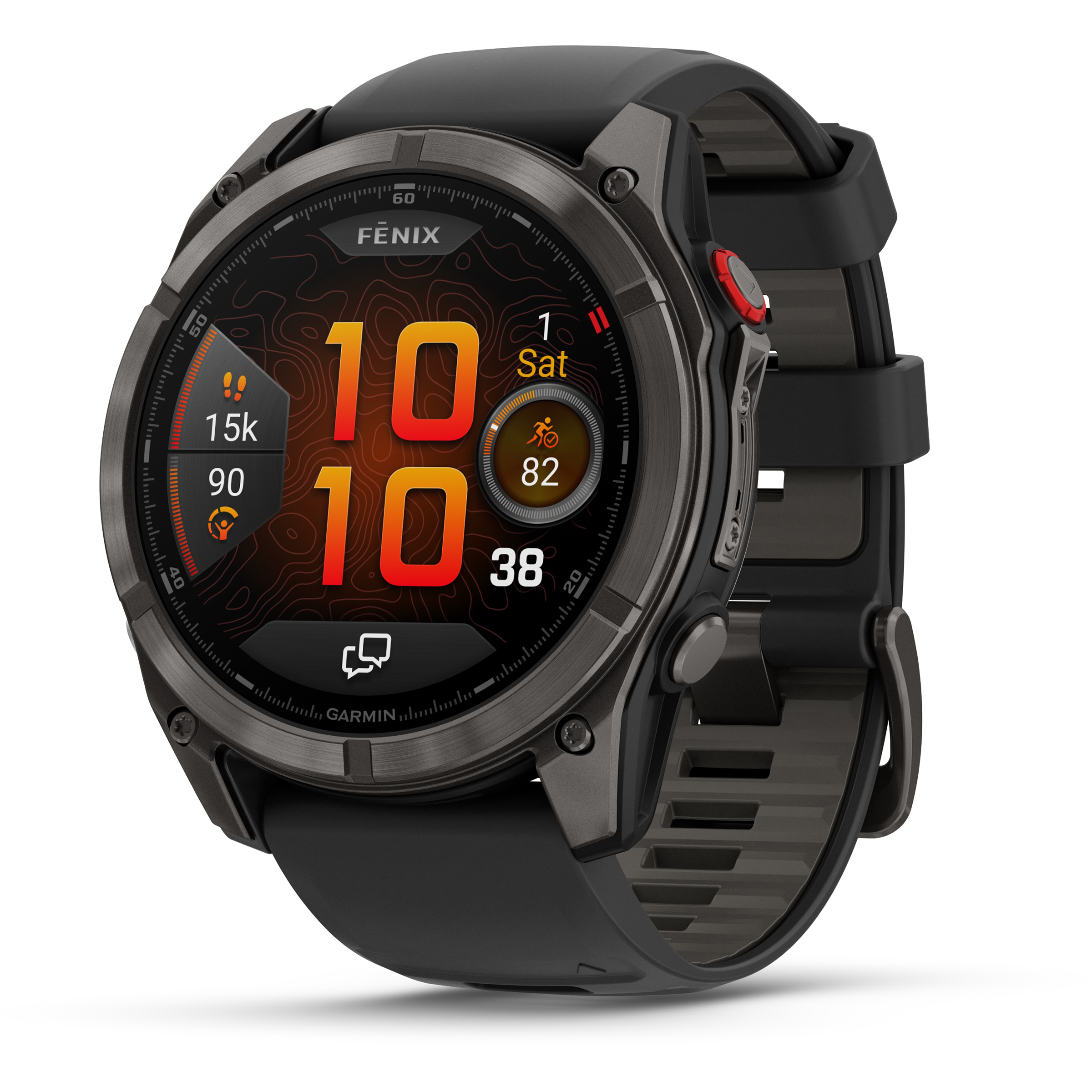Garmin fēnix 8 Pro 51mm DLC Titan GPS-Uhr GPS Uhren schwarz Camping