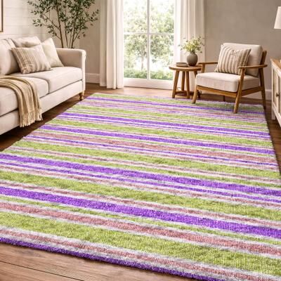 Addison Rugs Premium Washable Super Soft Nassau Stripe Dream Shag Rug