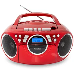 Kärcher Karcher RR 5042 tragbares Radio mit CD-Player und Kassettenspieler (Batterie-/Netzbetrieb, AUX-In)