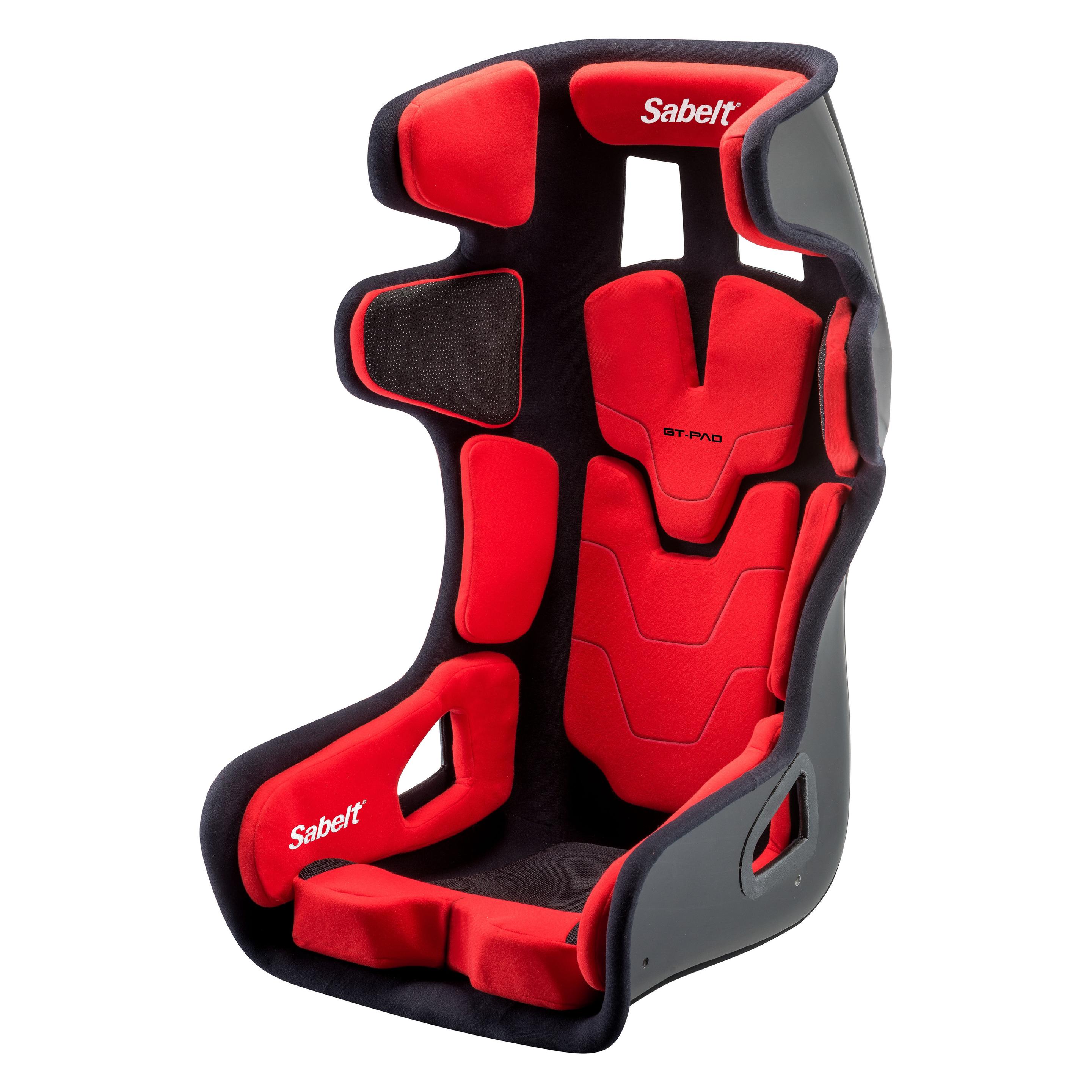 Sabelt GT PAD XL Rennsitz, Glasfaser-Schale, modular - schwarz/rot (00213-01-04-RED)