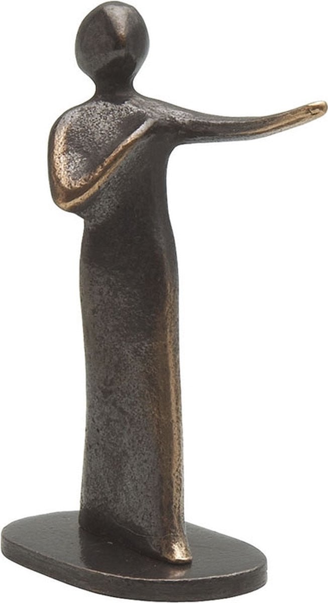 Bronzen beeldje mijn hart voor op tafel