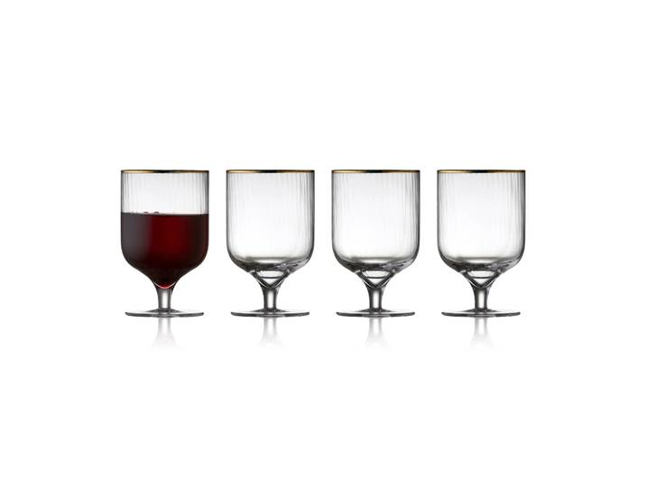 Lyngby Glas Verre à vin Palermo Gold 30 cl, lot de 4 Transparent-or