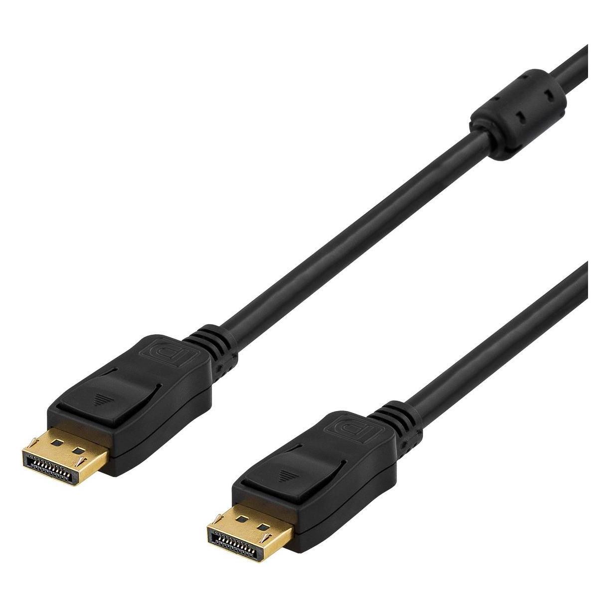 Deltaco DisplayPort cable 3m 4K UHD DP 1.2 black (3 m) (DP-1030D)