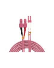 Lindy Patch-Kabel SC multi-mode M bis LC Multi-Mode M 10 m Glasfaser 50/125 Mikrometer OM4 halogenfrei lila (46364)