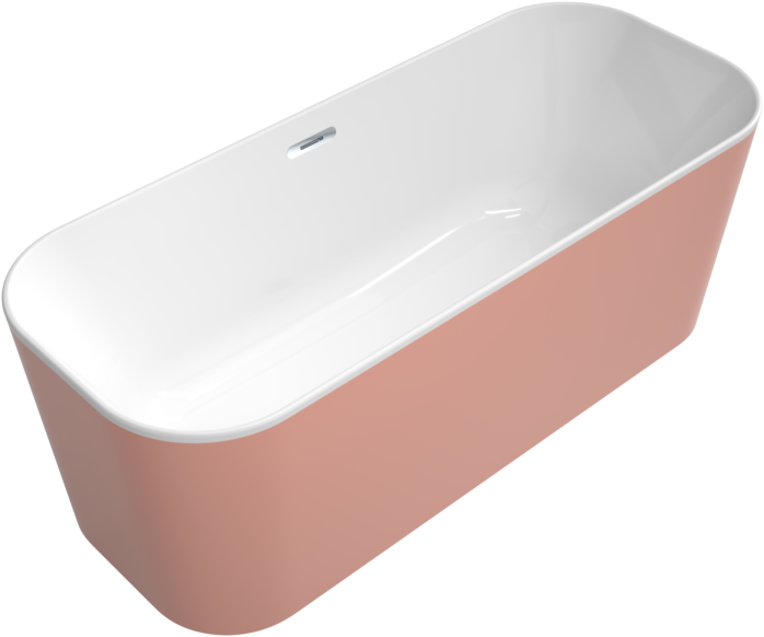 Villeroy und Boch Villeroy & Boch Finion freistehende Badewanne 177FIN7A1BCV401 170x70cm, Schürze Colour on Demand, weiß, chrom