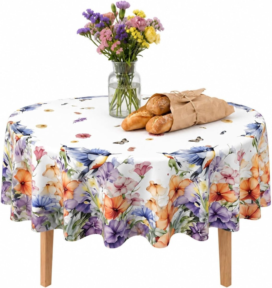 Weerbestendig en afwasbaar tafelkleed voor buiten, 137 x 137 cm
