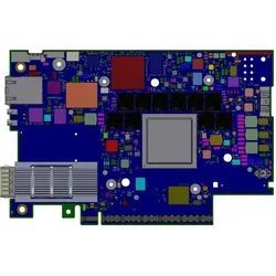 Nvidia BlueField-3 B3220SH E-Series FHHL Storage Controller, Grafikkarte, Blau