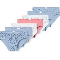 SCHIESSER Mädchen Slips, 7er Pack - Kids, 7PACK Single Jersey Slips, Unterhose, Basic, Größe 104 in Blau Blau