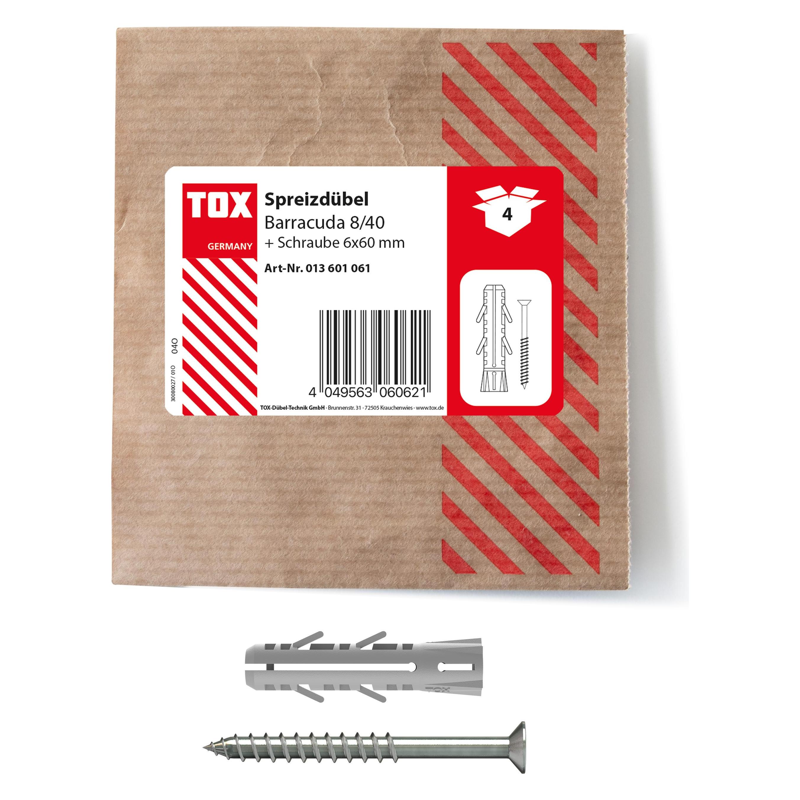 Tox Spreizdübel Barracuda 8x40 mm + Schraube (4 Stk.) (013601061)