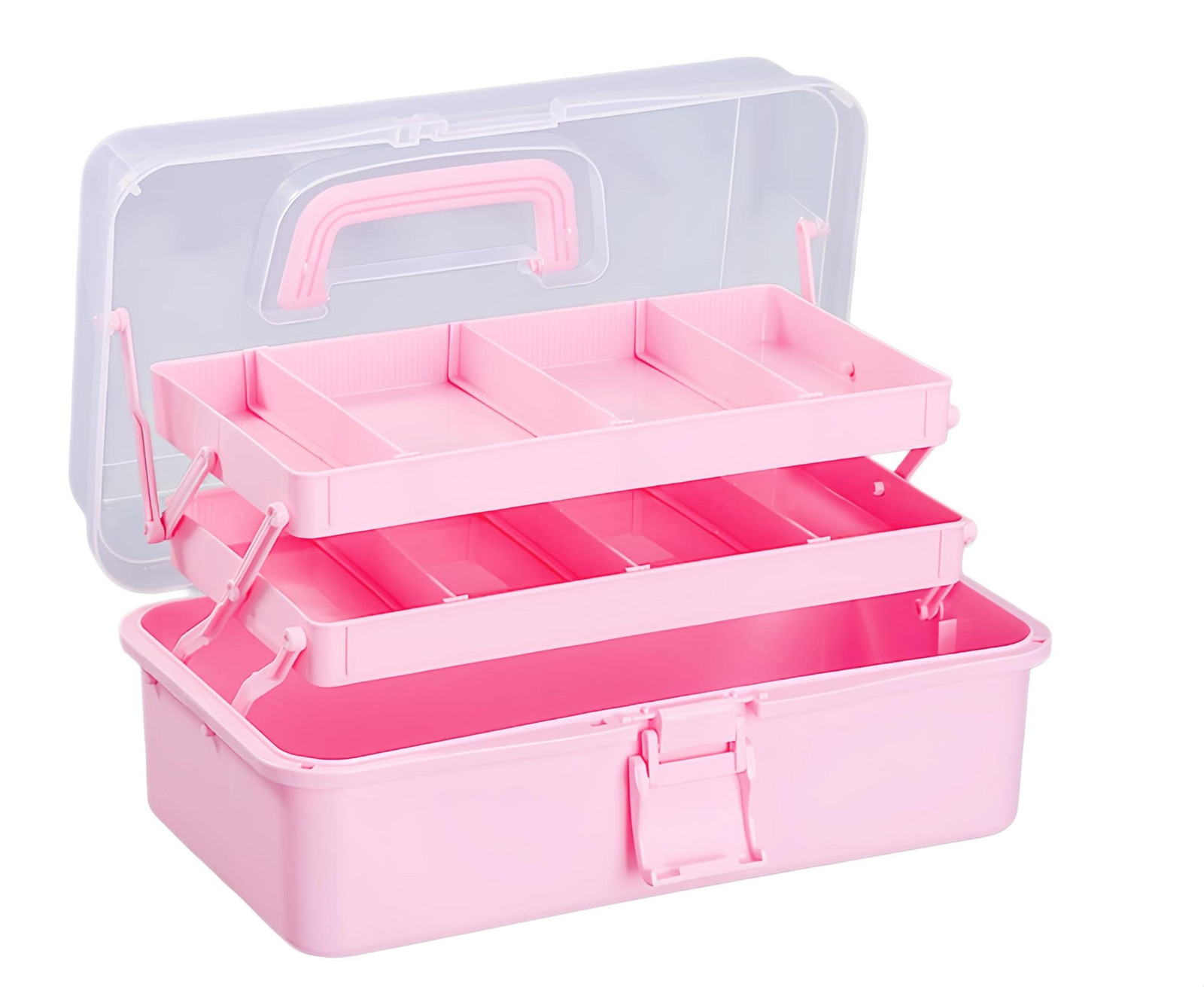 Dripio Stapelbare Opbergbox met Handvatten, Roze, Textiel
