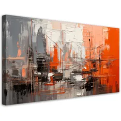 LEINWANDBILD Abstraktion Grau Urban 120x60cm