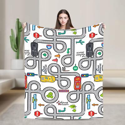 Shop Station Lightning McQueen Blanket Soft Flannel Fleece Kids Throw Blanket For Bed, Sofa & Travel b 39x51in