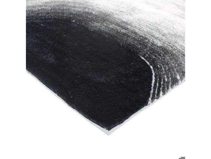 Tapis extra-doux à motifs cercles noirs gris 160x230