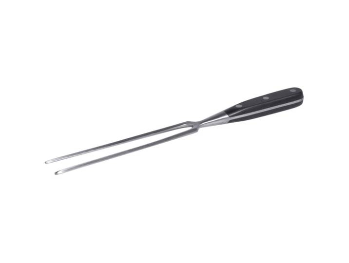 Tranchiergabel Contacto Bander silber/schwarz Edelstahl/Melamin T 17 cm