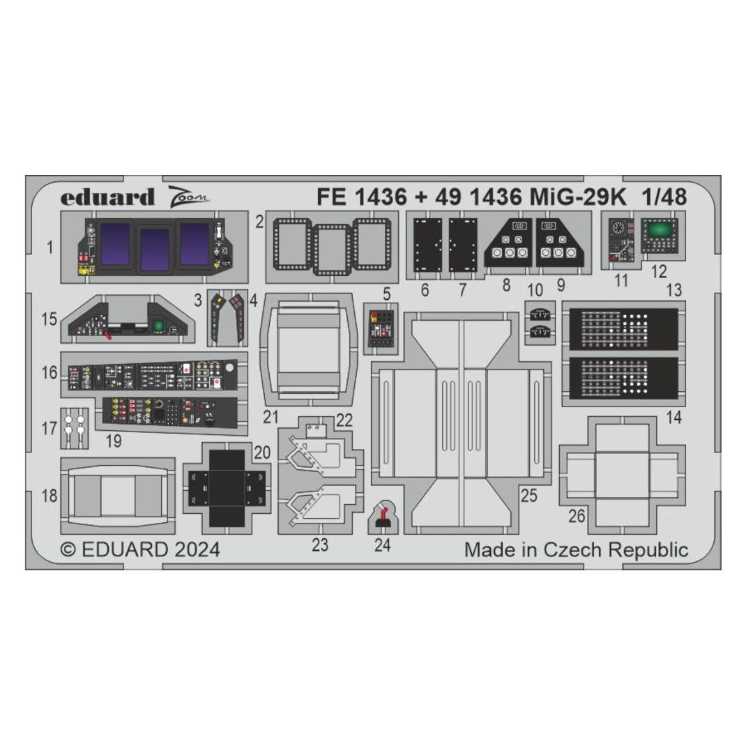 Eduard MiG-29K 1/48 HOBBY BOSS (FE1436)
