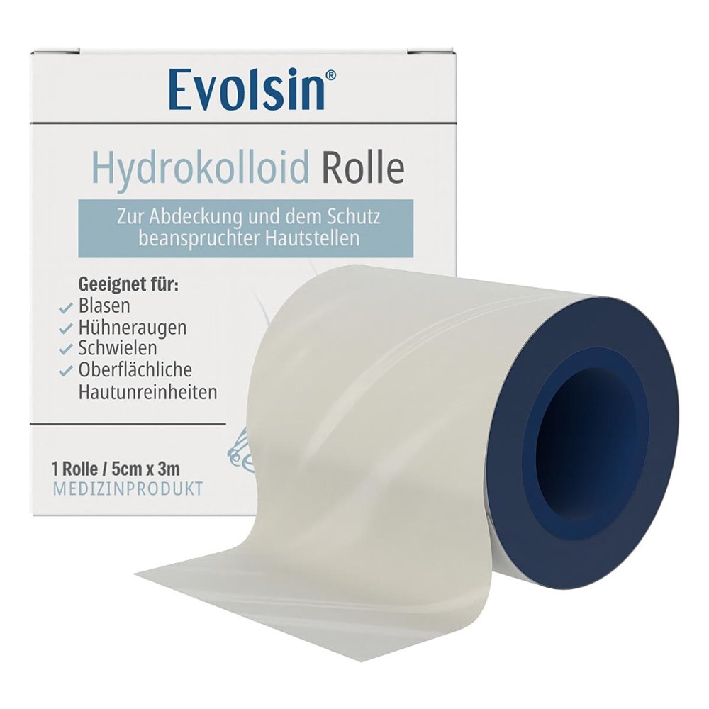 Evolsin medical UG (haftungsbeschränkt) Evolsin Hydrokolloid Pflaster-Rolle 5 cm x 3 m 20791423