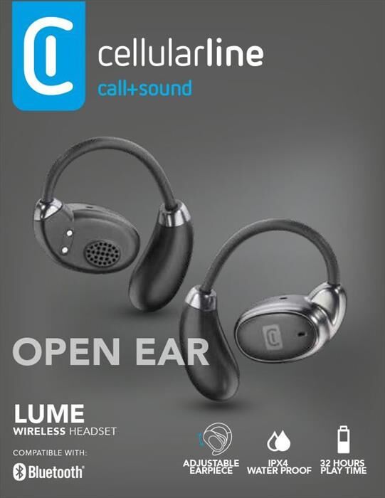 Cellular Line Cuffie A Padiglione Aperto Lume-black