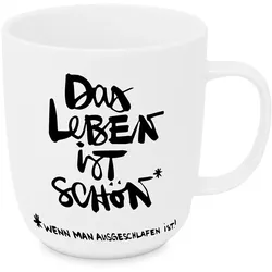Kaffeebecher Schönes Leben aus Keramik ca. 400ml