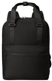 Mercer+Mettle MMB211 Claremont Handled Backpack in Deep Black size OSFA   Polyester Blend