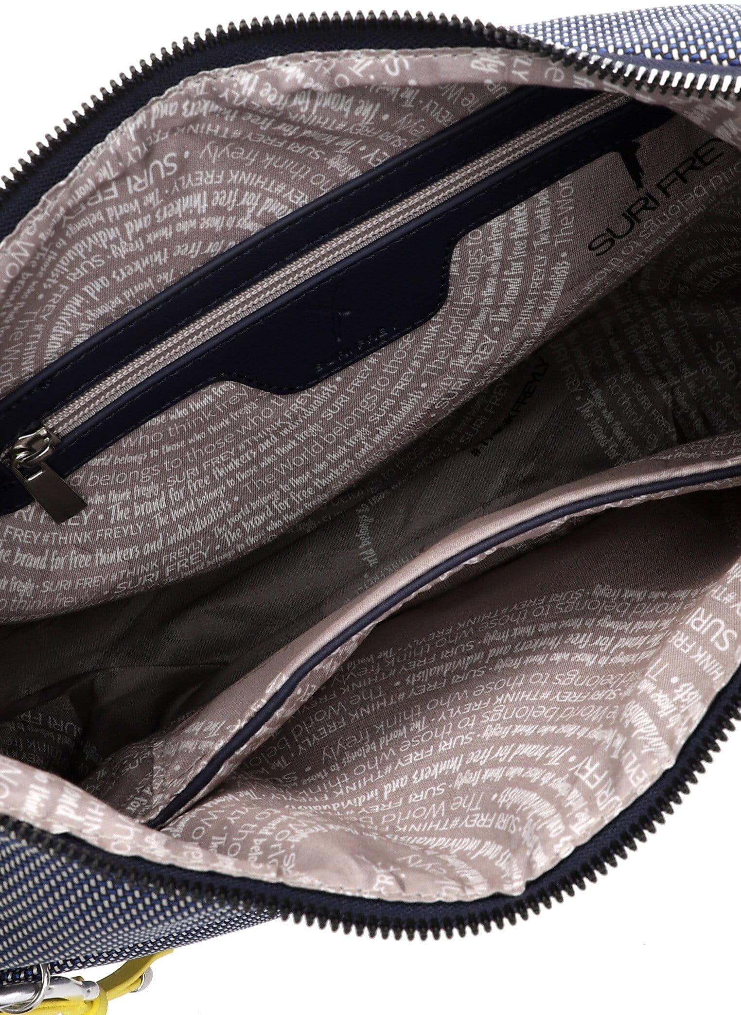 Beuteltasche SURI FREY "Beutel SFY SURI Sports Marry", Damen, Gr. B/H/T: 38cm x 27cm x 12cm 0, blau (blau 500), Polyester, Taschen Beuteltasche