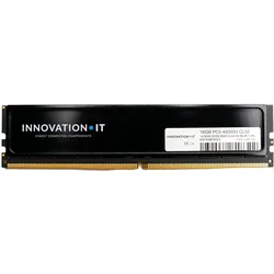 Innovation IT 6000 16GB CL32 1.35V Heatspreader (CL32-38-38-96) (1 x 16GB, 6000 MHz, DDR4-RAM, DIMM), RAM, Schwarz