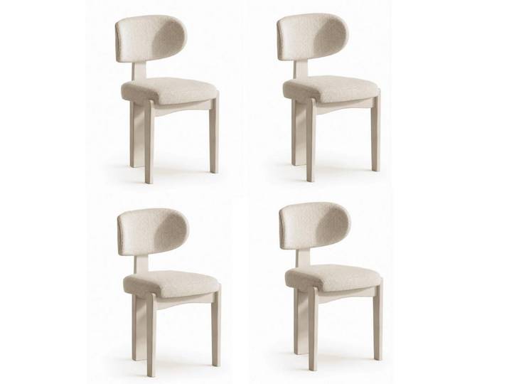 JVmoebel Sitzgruppe Beige Stühle Esszimmerstühle moderne Esszimmer Designerstühle, (4-tlg), Made in Europa