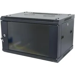 Allnet 19"Wandgehäuse, 9HE, 1-teilig, T450mm, Schwarz, zerlegt(Flat Pack), SMA-Serie (9 HE, 19 Zoll Rack), Serverschrank, Schwarz