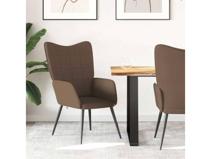 Relaxsessel Braun Stoff mit Stahlgestell, Moderner Polstersessel, 110kg Weiche Polsterung, bequemer Stoffbezug, stabiles Stahlgestell, elegantes Design, vielseitig nutzbar