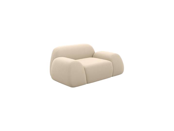 Echtleder Design Loungesessel „Lumera“ Echtleder Beige BLOOMINGLOFT Collection
