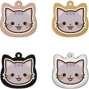 Inspire Picks Personalized Stainless Steel Pet Name Tag With Colorful Pattern Design 1 rose